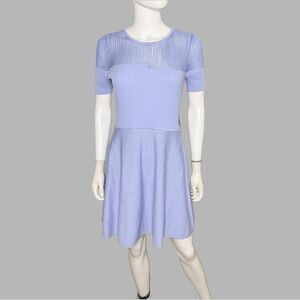Vince Camuto Light Purple Knit Fit & Flare Sweater Midi‎ Dress